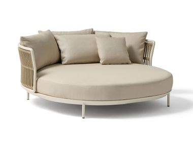 Letto da giardino rotondo in tessuto AMBA POINT