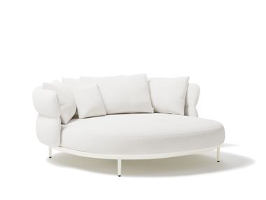 Letto da giardino rotondo in tessuto AMBA POINT