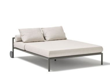 Letto da giardino in tessuto acrilico con ruote RIVOLI POINT