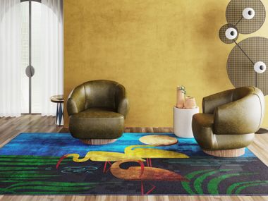 Polyamide rug POND INK.RUGS