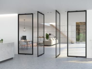 PORTAPIVOT DOOR SYSTEMS Pivot glass and aluminium door By Portapivot