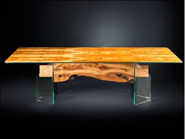 Rectangular wood and glass table PORTOFINO VGnewtrend