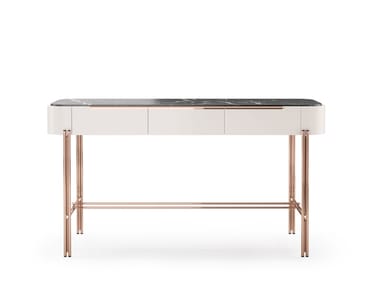 Rectangular console table with drawers BAMBOO