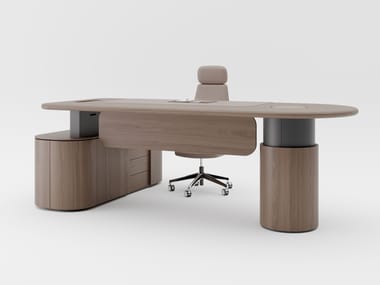 Scrivania ad altezza regolabile con mobile di servizio integrato DEA ADJUSTABLE PROF