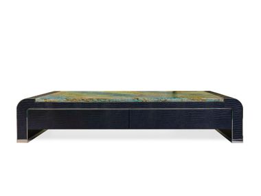 Rectangular low leather coffee table APTC-2026 Pablo Now