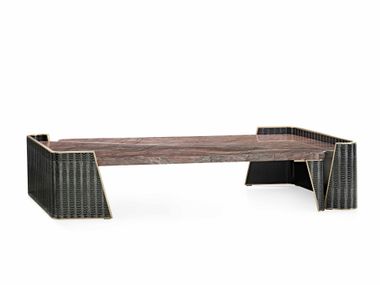 Rectangular low leather coffee table APTC-2988 Pablo Now