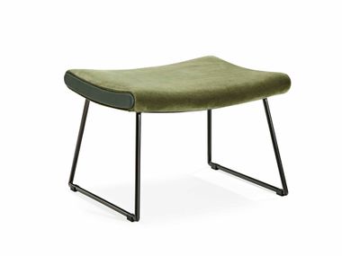 Rectangular sled base nabuk footstool APTS-2987 Pablo Now