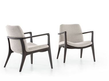 Easy chair with armrests with padded seat ELLEN Pacini & Cappellini