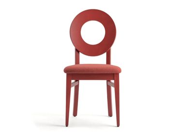 Silla medallón de haya con asiento acolchado DEA 47U.i2 Palma