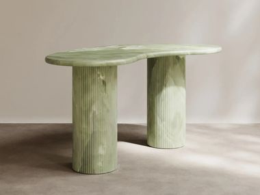 Natural stone writing desk THEORY Paloma Editions