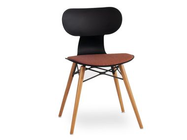 Chaise en polypropylène avec assise rembourrée YUGO-S WOX SOFT Papatya
