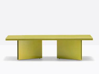 Rectangular low aluminium coffee table ESTRATTO ETT2 RECTANGULAR Pedrali