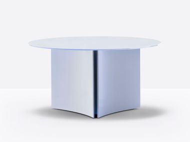 Low round aluminium coffee table ESTRATTO ETTD ROUND Pedrali