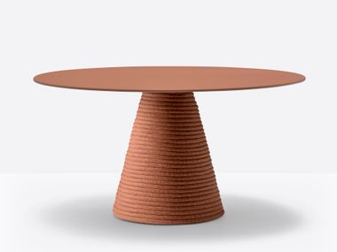 Round garden table with polypropylene central base IKON TWIST 879/2 Pedrali