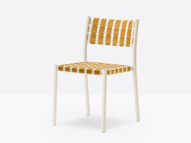 Stackable aluminium and polypropylene rope garden chair NUOVA GUINEA 3630 Pedrali