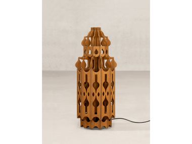 Teak floor lamp UNFOLDING LAMP (SPECIAL EDITION) Phantom Hands