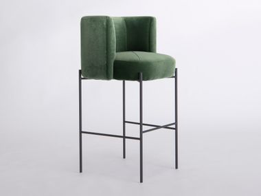 Tabouret rembourré haut en tissu avec dossier CAPPER Phase Design