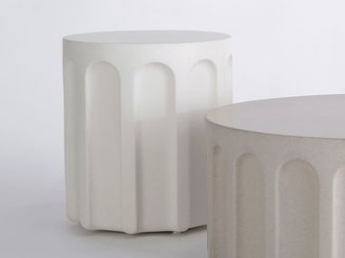 Round reinforced concrete high side table FORUM Phase Design