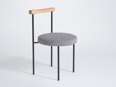 Silla de tela sin brazos con asiento acolchado INSIDE SCOOP Phase Design