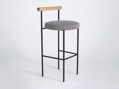 Tabouret de bar haut en tissu avec assise rembourrée INSIDE SCOOP Phase Design