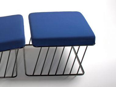 Rechteckiger Fußbank für den Außenbereich aus Stoff WIRED ITALIC Phase Design