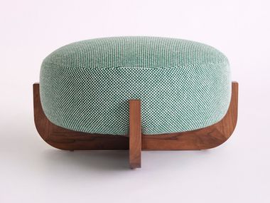 Round fabric pouf ZIBA Phase Design