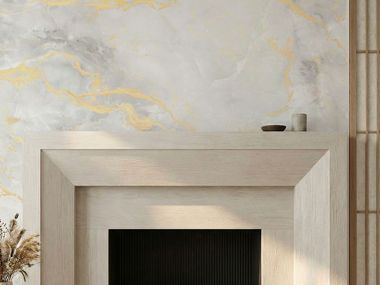 Nonwoven wallpaper MARBLE REVERIE WARM WHITE Photowall