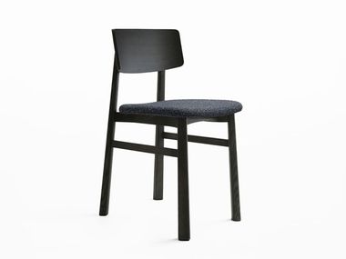 Chaise en bois avec assise rembourrée LINA Pianca