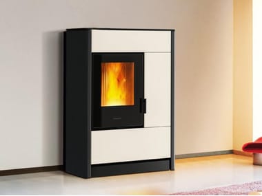 Piazzetta, E228 D-S Stufa ibrida in maiolica