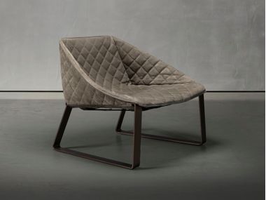 Cadeira lounge trenó de pele KEKKE LIVING Piet Boon