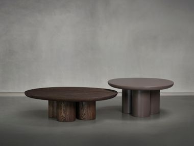 Low wooden central coffee table OLLE Piet Boon