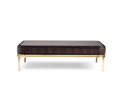 Rectangular ebony central coffee table CIRCUM Pieter Adam