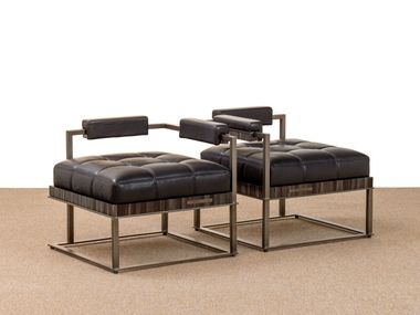 Stuhl aus Leder mit gepolsterter Sitzfläche COLLEC(T)ABLE FPA 536 / 537 Pieter Adam