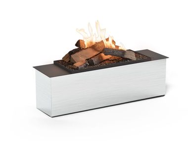 Bioethanol built-in glass and steel fireplace FLA4 FLOGS Planika
