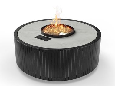 Outdoor gas fireplace with remote control STELLA TABLE Planika