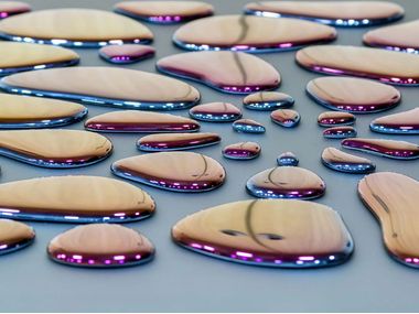 Oggetto decorativo da parete in vetro a specchio 55 DROPS PlusObject