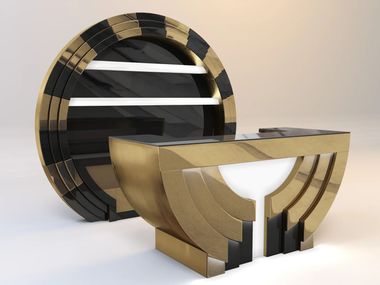 Bancone bar illuminato in vetro BAR COUNTER PlusObject