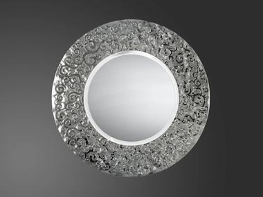 Specchio rotondo in vetro con cornice da parete GLAMOUR PlusObject
