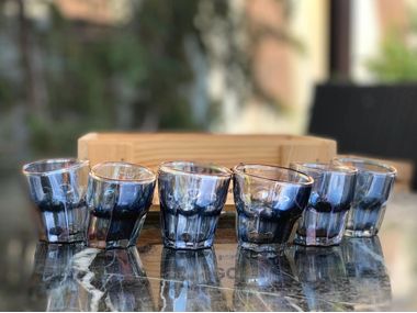 Set di bicchieri da liquore in vetro HOLOGRAPHIC PlusObject