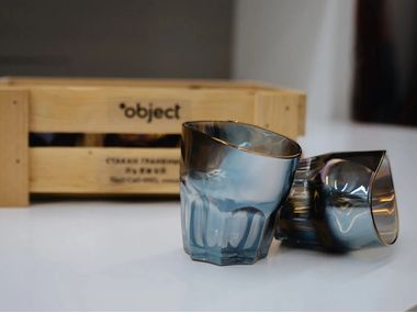 Set di bicchieri da acqua in vetro HOLOGRAPHIC PlusObject