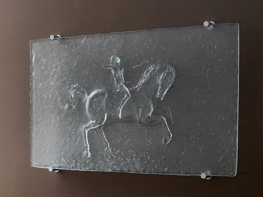 Oggetto decorativo da parete in vetro HORSE PlusObject