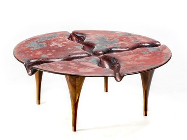 Tavolino da caffè rotondo in vetro MARS PlusObject