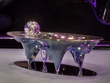 Tavolino ovale in vetro SPACE PlusObject