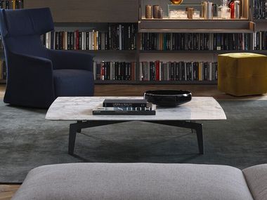 Mesa de centro retangular de mármore TRIBECA Poliform