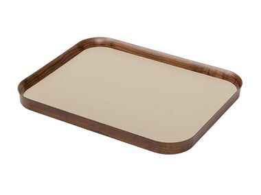 Bandeja rectangular de cuero TABLEWARE Poltrona Frau