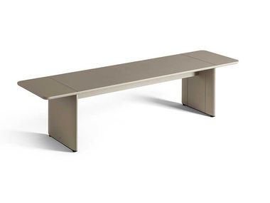Rectangular low leather coffee table BLISSCAPE Poltrona Frau