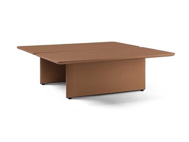 Square low leather coffee table BLISSCAPE Poltrona Frau