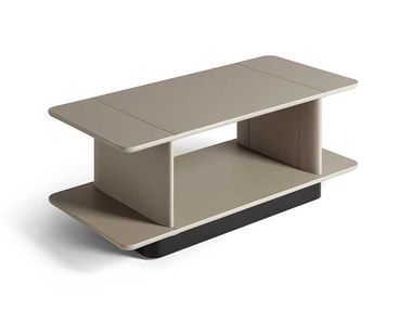 Low rectangular leather coffee table BLISSCAPE Poltrona Frau