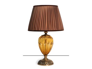 Satin-finish table lamp with amber crystal HAZEL 262/LP Possoni Illuminazione