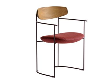 Poltroncina da giardino con schienale in frassino e seduta imbottita KEEL 922/P-OUT Potocco